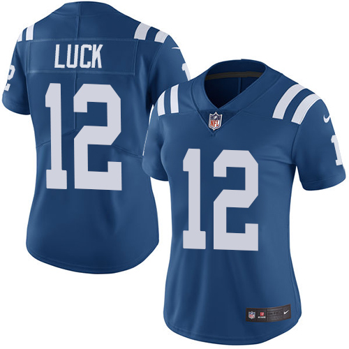 Indianapolis Colts #12 Limited Andrew Luck Royal Blue Nike NFL Home Women JerseyVapor Untouchable jerseys